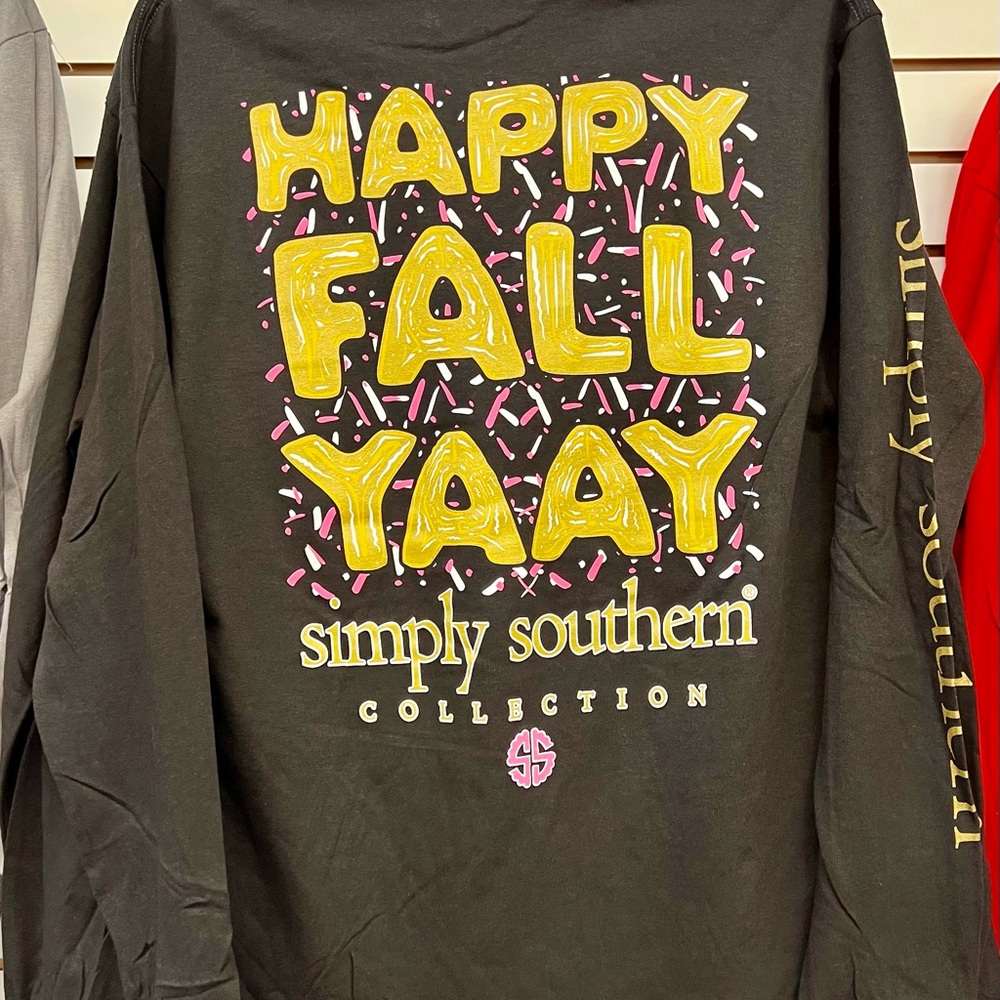 Simply southern happy fall y’all long sleeve tee